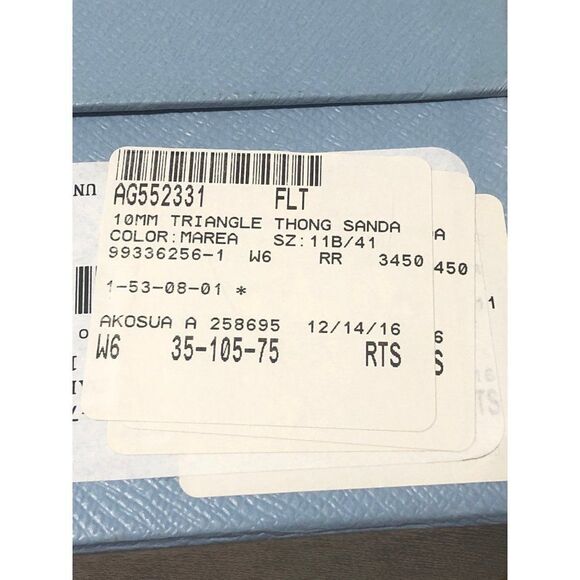 PRADA Sandals Crisscross Slingback Heels Leather Nylon Brown Size 36.5 - Picture 9 of 9